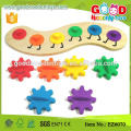 Funny Gear Interesting Caterpillar Shape Wooden Combination Building Block